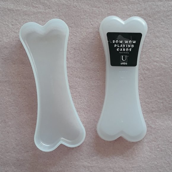 Bow Wow Playing Cards by Umbra--Dog Bone Shaped Cards in Clear Case NWOT - Picture 5 of 5